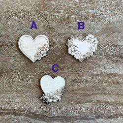 Handmade wooden DIY Valentine heart cutout in three unique styles, ready for paint or decorating