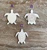 Handmade wooden DIY turtle cutout in three unique styles, ready for paint or decorating